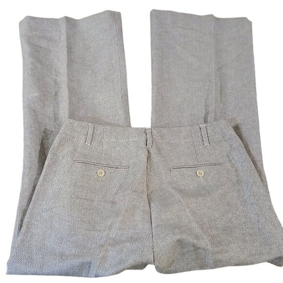 Calvin Klein Pants - CALVIN KLEIN Tan Herringbone Linen Blend Dress Pants EUC